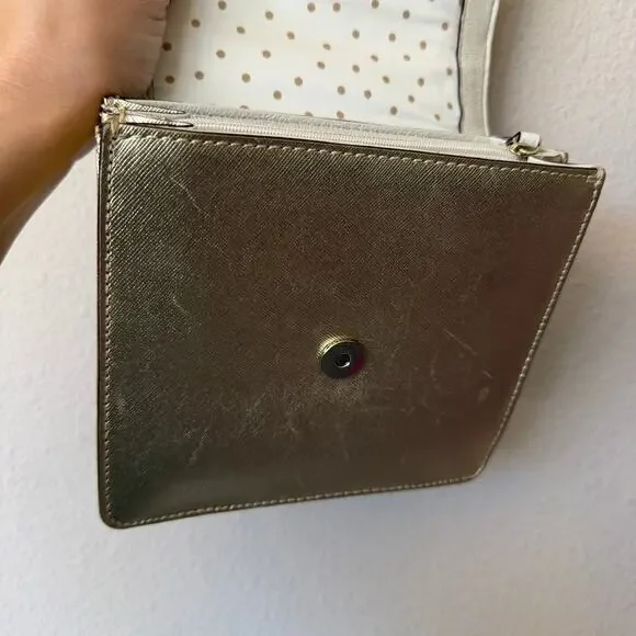 Kate Spade New York Gold Square Crossbody Bag